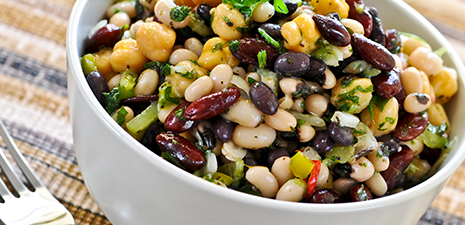 a salad of many bean types